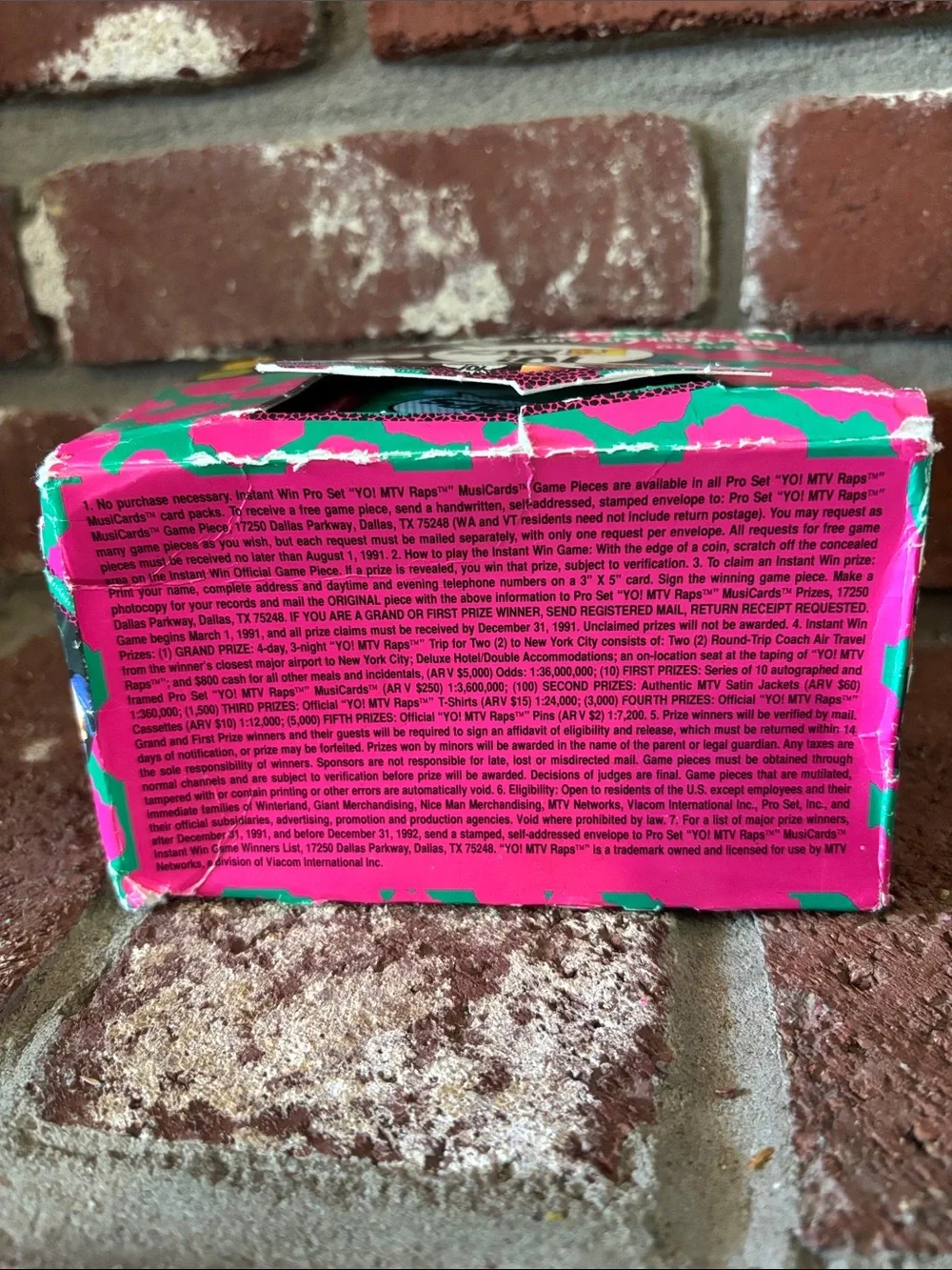 1991 MTV Yo! MTV Raps Trading Card Opened Box - 35 Unopened Packs - 350 Cards